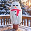 Drawstring Plant Covers for Winter Christmas Frost Protection with Drawstring, Snowman Freeze Protective Garden Wraps Protection, Non-woven