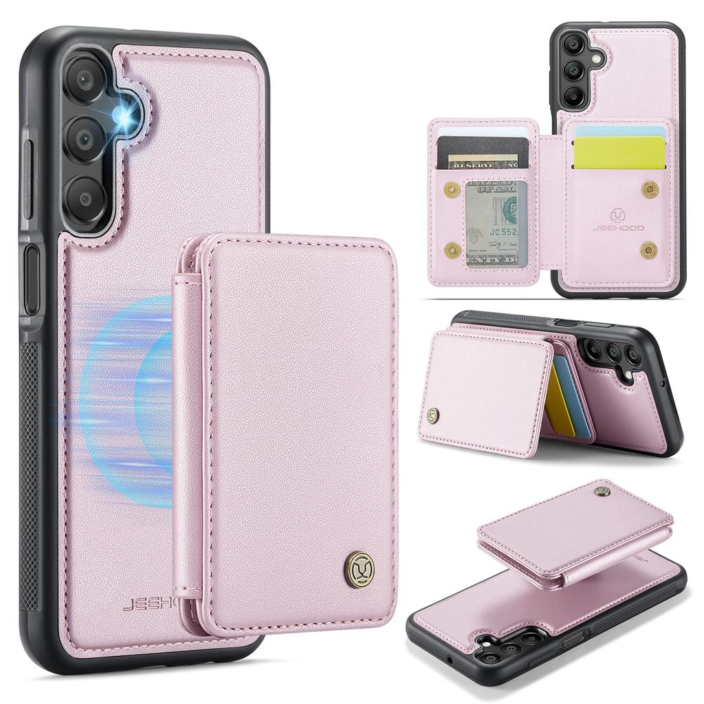 JEEHOOD J05 For Samsung Galaxy A16 5G Case Leather Mobile Cover with Detachable Magnetic Card Bag