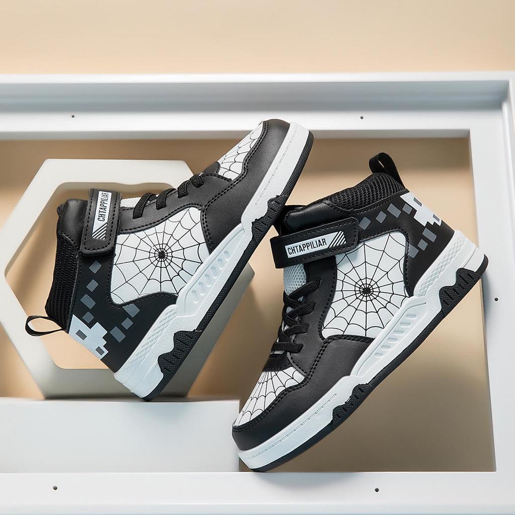 Dziecięce Wysokie Wodoodporne Buty Sportowe z Nadrukiem Pająka 2025