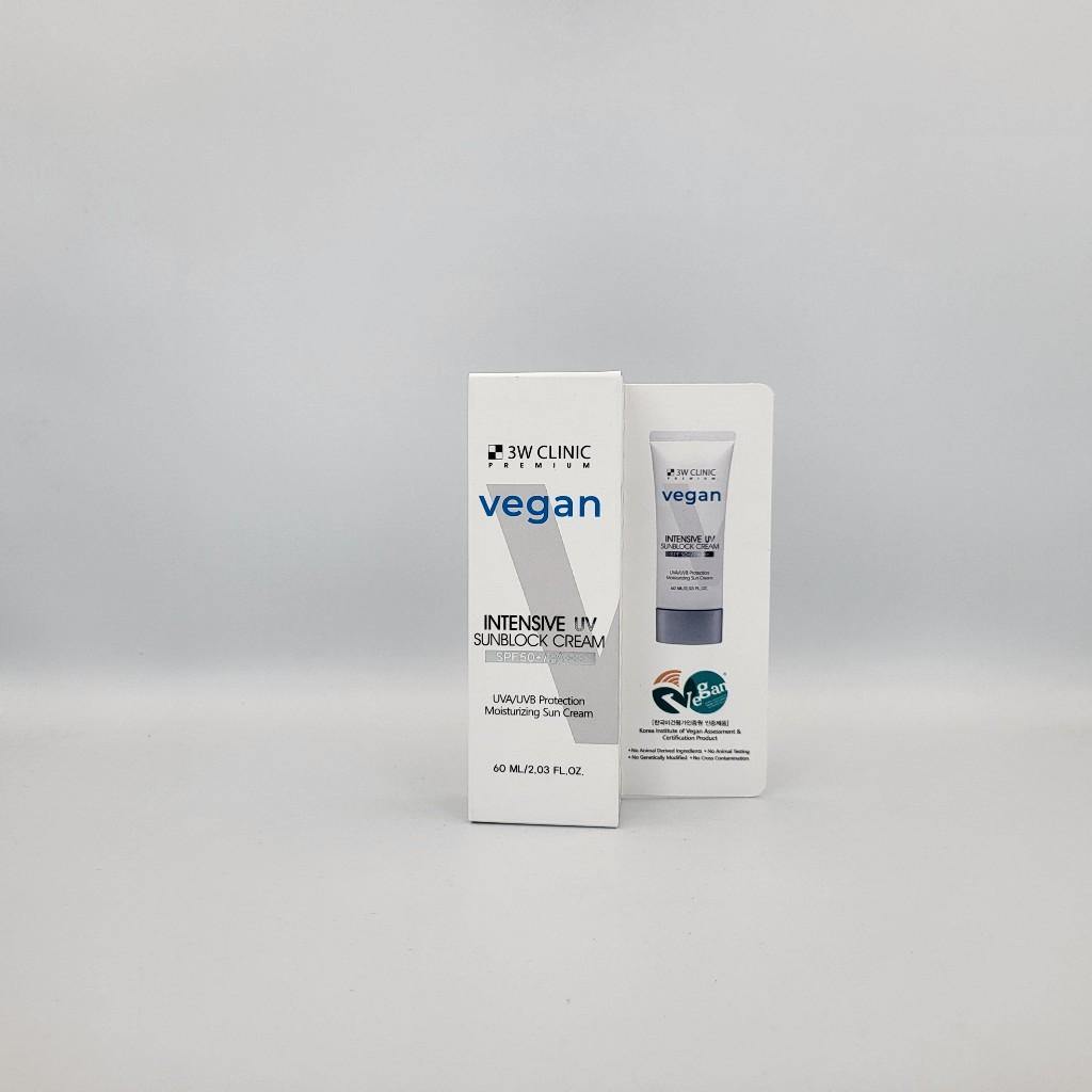 [3W CLINIC] Premium Vegan Intensive UV Sunblock Cream SPF50+ PA+++ 60ml