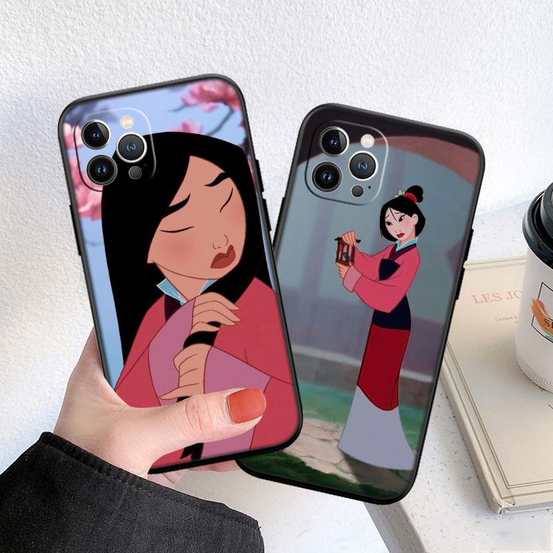 BF83 Mulan Prinzessin Soft Shell Handyhülle für iPhone 16 15 14 13 12 Pro Max Plus Mini