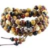 Wooden Sandalwood Buddhist Bead Bracelets - 108 Beads, Unisex Jewelry for Couples