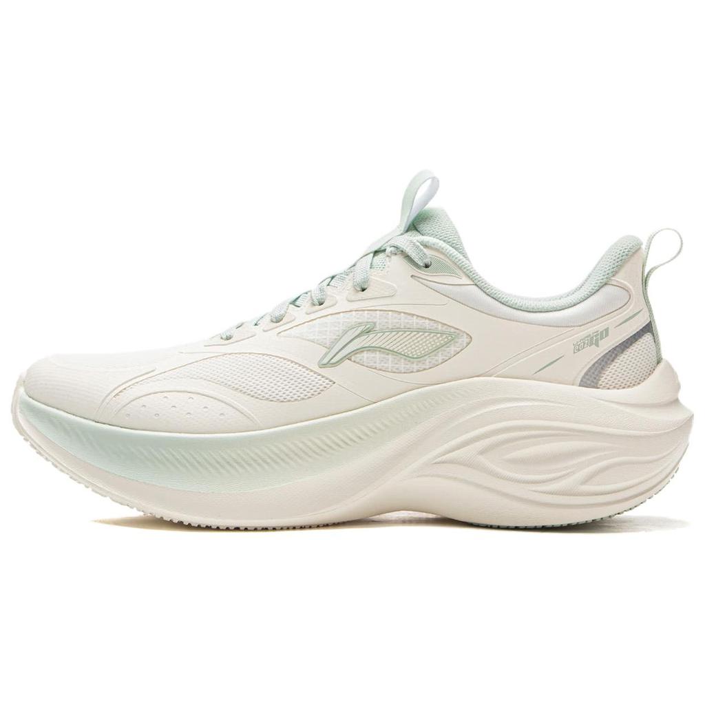 New LiNing Ride Waves V2 Slip Resistant Cushioning Abrasion Resistant Lightweight Low Top Running Shoes Women's Mist White ARSV104-3