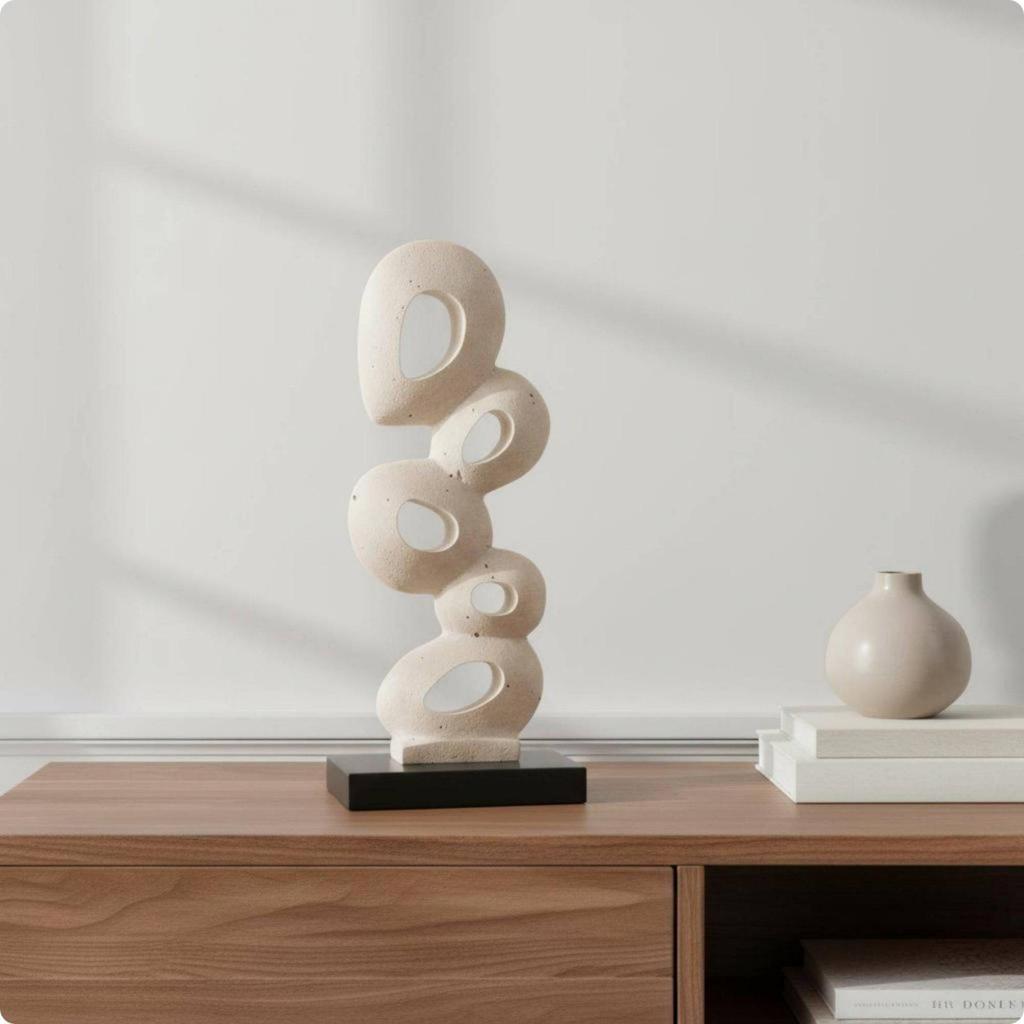 Geometric Tabletop Statue Modern Minimalist