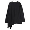 Yohji Yamamoto [Excellent Condition] FP-T06-170 LUMINARY WOOL FLARED UNBALANCED T Luminary Wool Flared Unbalanced T-shirt tops 2 blackUsed