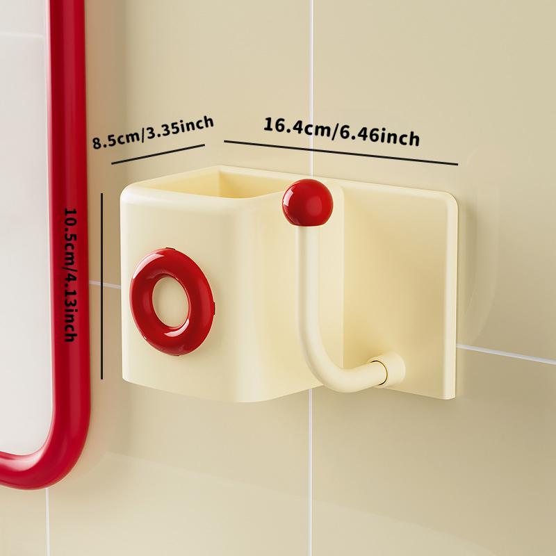 No Drill Wall Mount Hair Accessory Storage Hook, Adhesive Bathroom Headband & Jewelry Organizer Rack