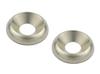 POSH 900108-S2 Motorcycle Accessories Rosette Washer for M8 Countersunk Bolts, Stainless Steel, 2 Pieces