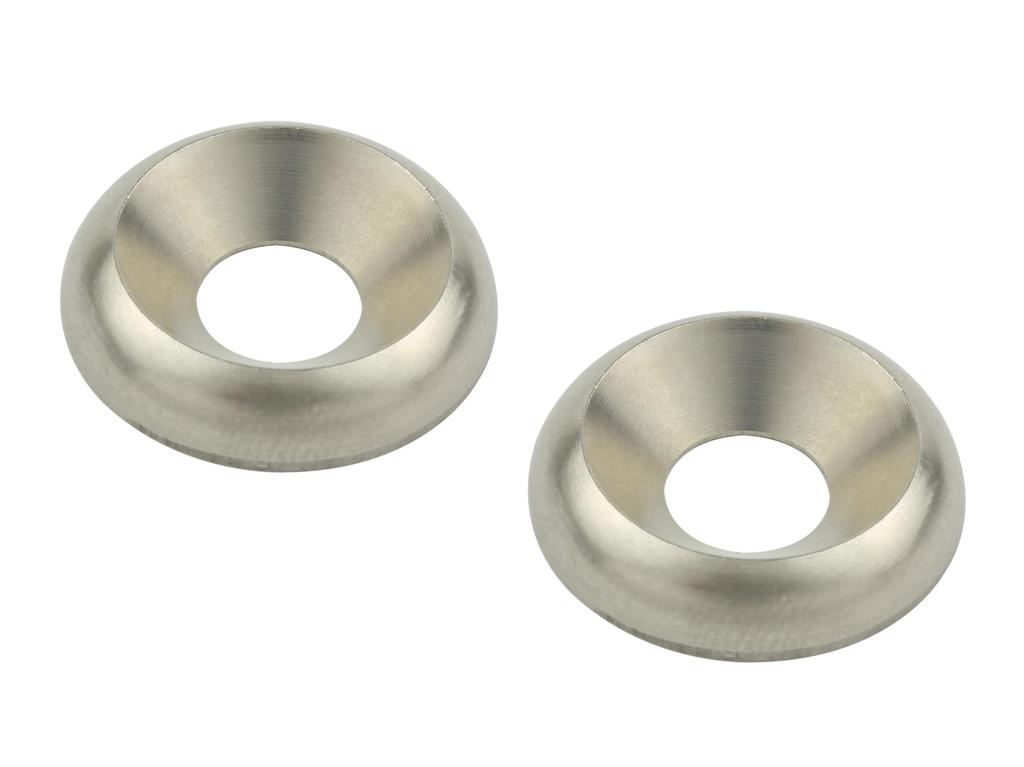 POSH 900108-S2 Motorcycle Accessories Rosette Washer for M8 Countersunk Bolts, Stainless Steel, 2 Pieces