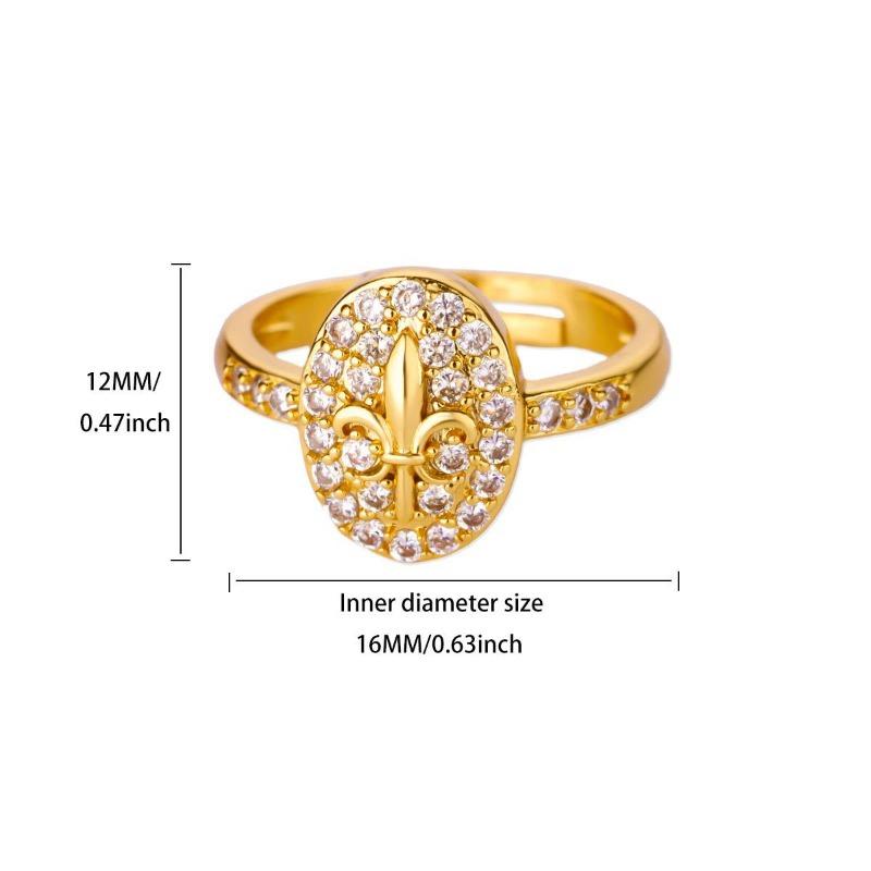 Hot Sale Full Diamond Ring Fashion Temperament Opening Light Luxury Zircon Group Inlaid Luxury Diamond Ring Supply
