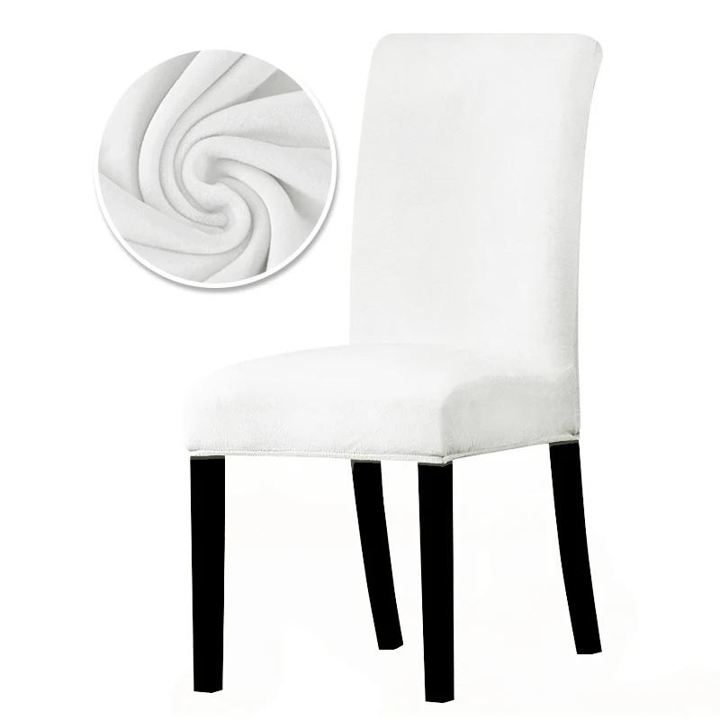 18 Farben Samt Stuhlhussen Stretch Esszimmerstuhlbezüge Elastisch Weich Rutschfest Sitzüberzug Für Wohnzimmer Küche Hochzeit