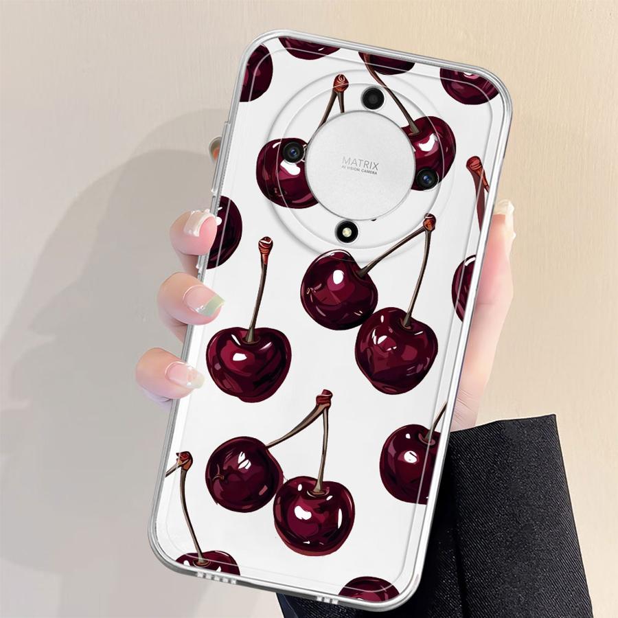Case for Honor X9a X9b X8a X7b X8 90 Lite X8b Soft Phone Cover Fruit Cherry