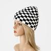 LDSLYJR Autumn Winter Cotton Print Thicken Knitted Hat Warm Skullies Cap Beanie Hat For Men and Women 01