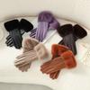 Solid Color Female Touchscreen Gloves Thermal Lined Women's Winter Thermal Gloves  Party Events