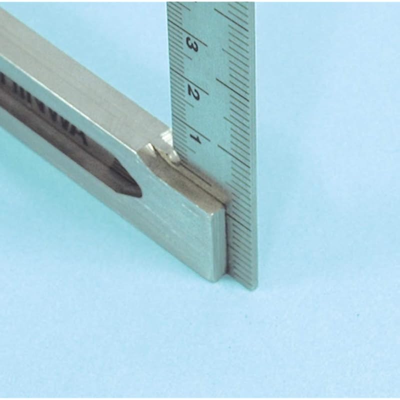 Shinwa Sokutei Perfect Square, Cm Scale, Stainless Steel, 15cm, 62009