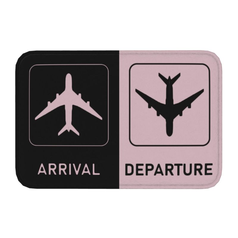 Personalized Plane Arrivals And Departures Doormat Mat Anti-Slip Plane Aviation Airplane Kitchen Bath Garden Rug Carpet 40*60cm