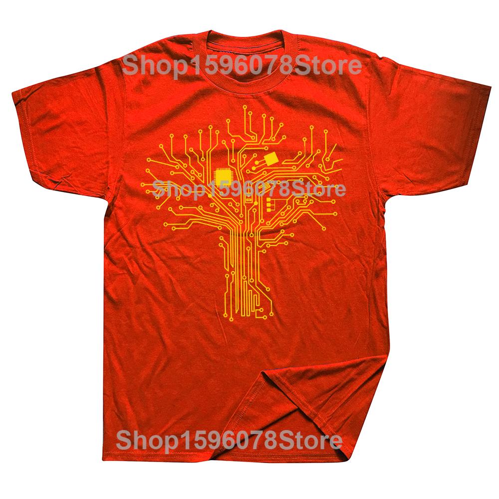

Tree Of Tech Nerd Life CPU TShirt Summer Men Women Clothing Fashion T Shirts Cotton Short Sleeve Oversized Loose Tshirt Tops S