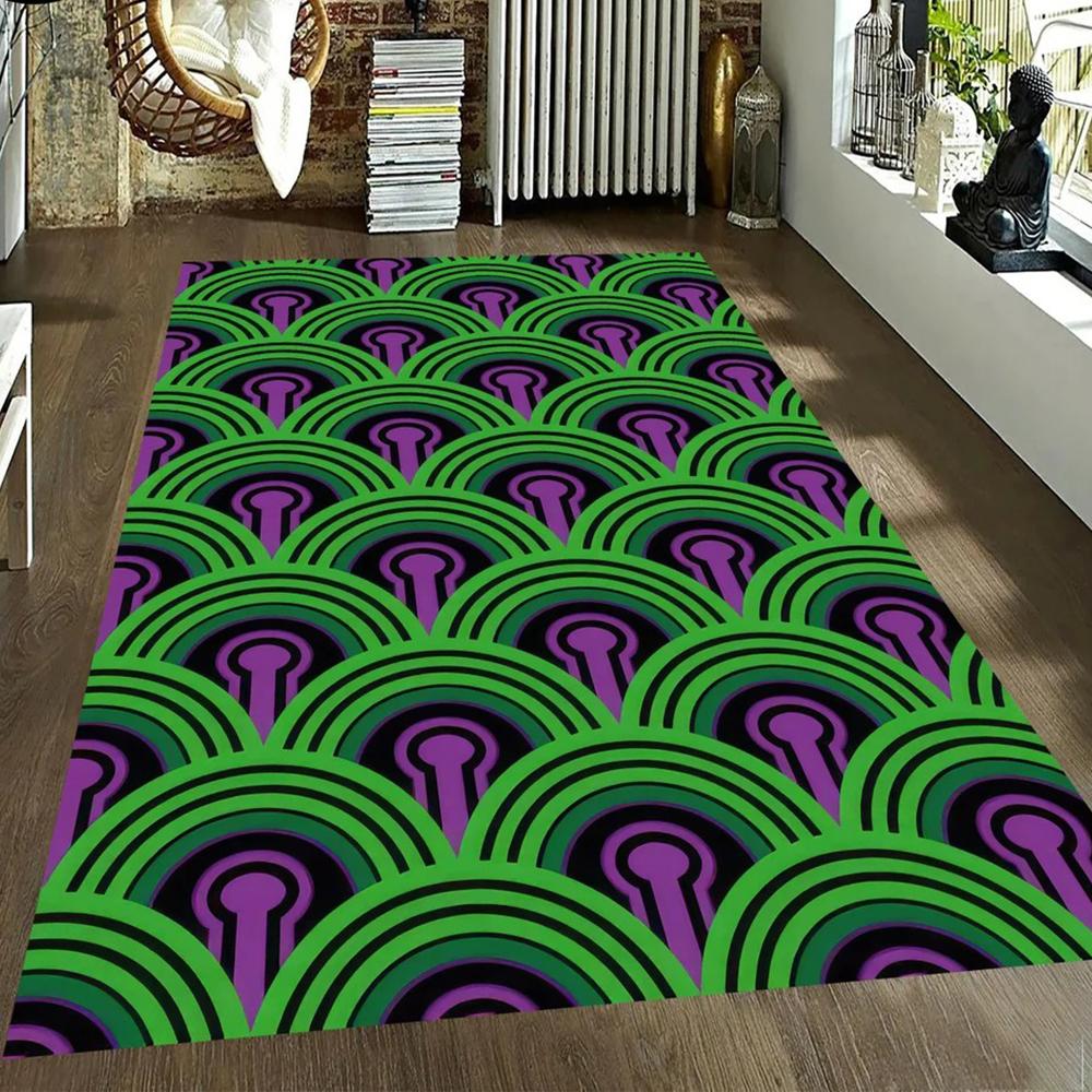 Modern Geometric Print Carpet The Shining Honey Rug Large Area Rug for Living Room Bedroom Decor Rug Non-Slip Washable Floor Mat