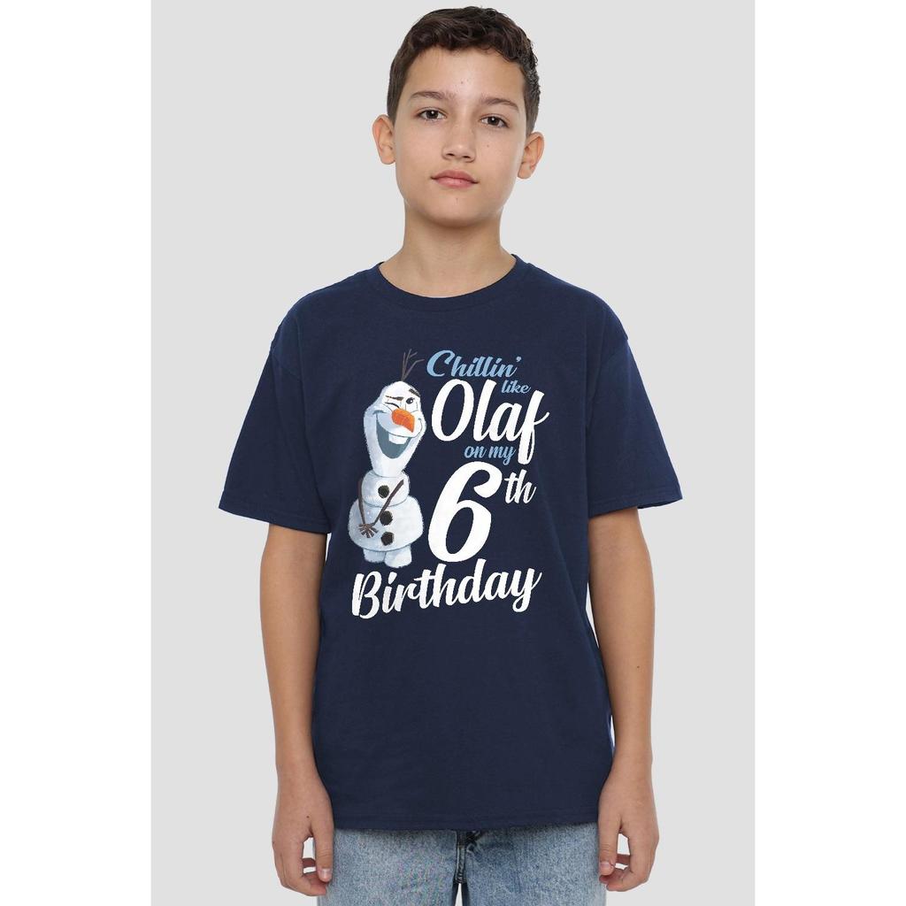 Frozen Childrens/Kids Chillin Like Olaf 6th Birthday T-Shirt