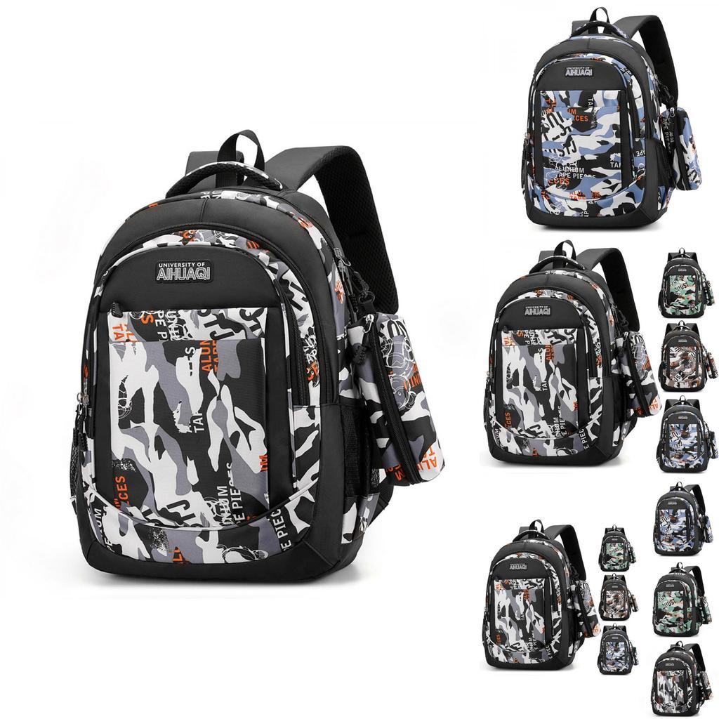 Oxford Fabric Student Backpack With Breathable Design For High School And College Use
