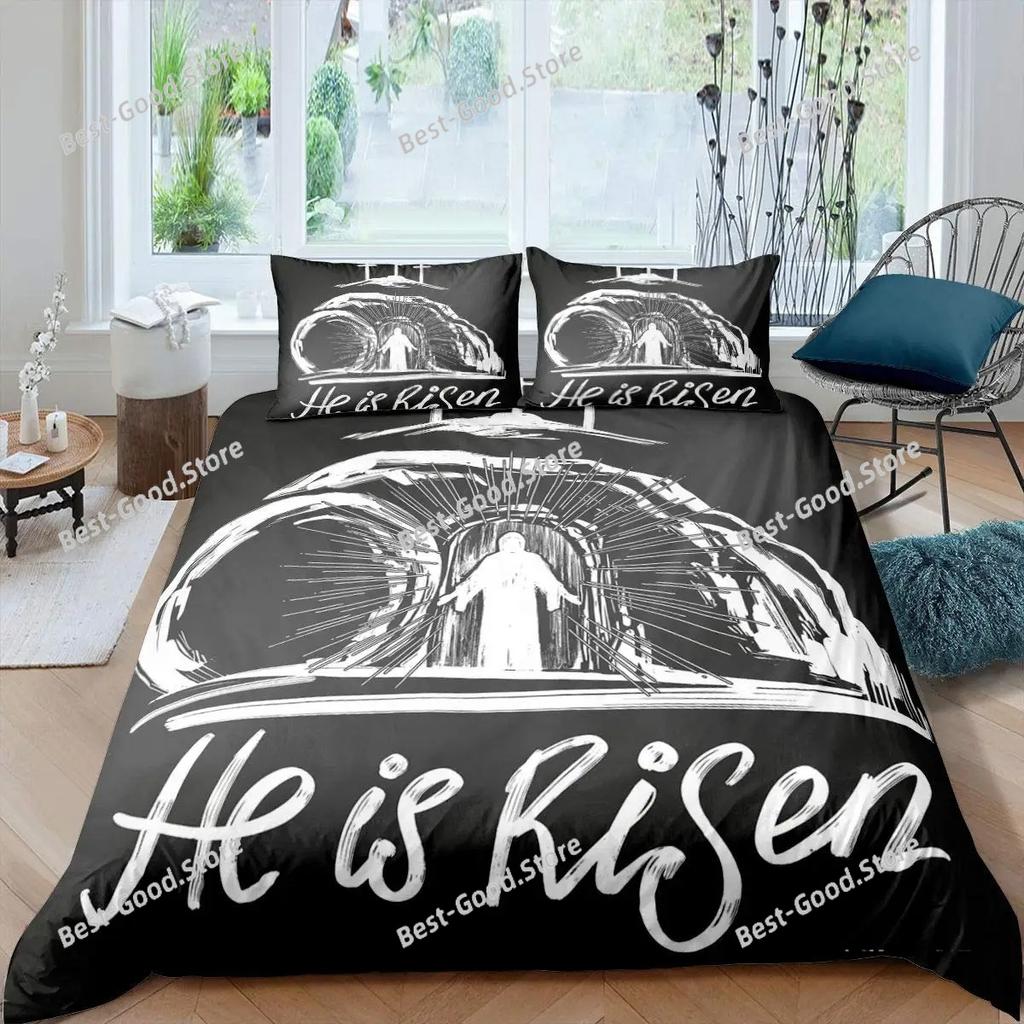 3D Jesus Duvet Cover Christian Sacred Jesus Bedding Set Comforter Cover Suitable For Christian Jesus Bedding God Bless You 032