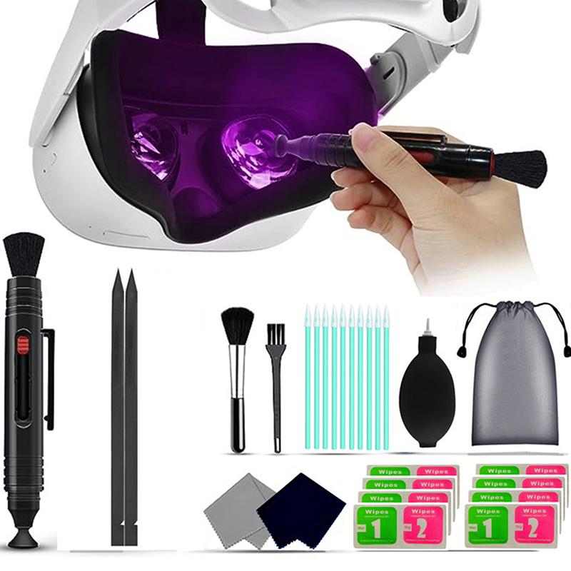 

Универсальный набор для чистки VR-гарнитуры Защита от царапин Пыль Ручка для чистки линз камеры для Quest 3S/3 Quest 2 Pico 4 VR-аксессуары 16CM
