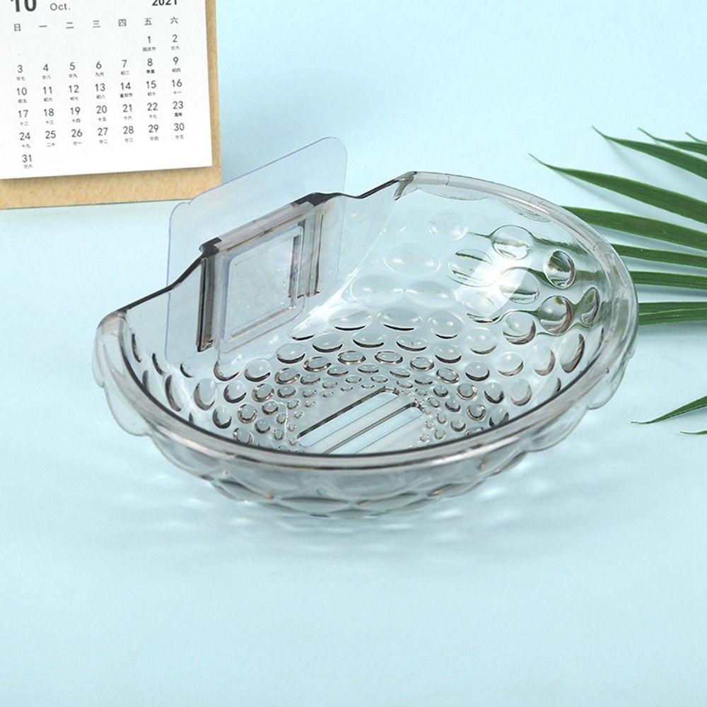 Shell Shaped No Drilling Storage Tray Soap Container Box Soap Dish Draining Rack Sponge Holder