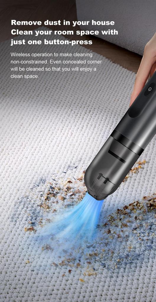 High Power Vacuum Cleaner, Mini Cordless,Rechargeable Portable Dust Collector, for Cars, Keyboard Gaps