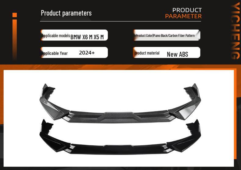 Front Lip Spoiler Kit for BMW X5M F95 & X6M F96 LCI 2024+