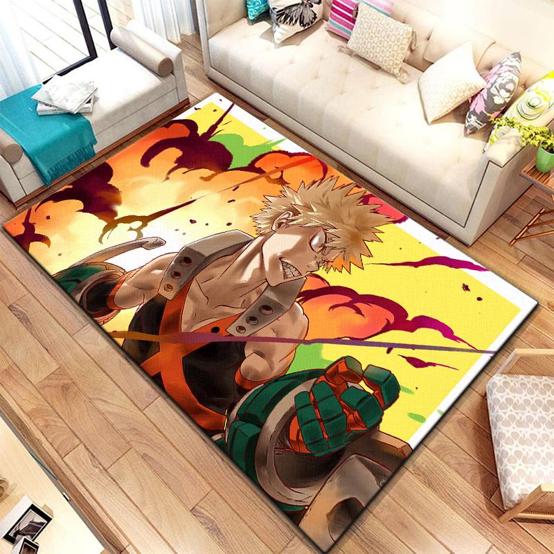 Anime carpet My hero science printed area carpet Living room Bedroom floor mat Kitchen Non slip Matte Mat Children's Bedroom Mat