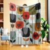 1pc of Abstract Floral Pattern Flannel Blanket, High-definition Digital Print, All-season Use, Cooling Blanket, Skin-friendly Soft 100% Polyester, the