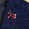 Exquisite Craftsmanship Brooch Pin Sparkling Rhinestones Inlaid Horse Design Collar
