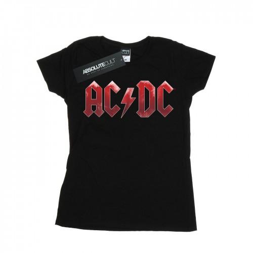 AC/DC Womens/Ladies Red Ice Logo Cotton T-Shirt