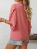 2025 Sommer Neue Damen Casual Schräg V-Ausschnitt Chiffon Puffärmel Elegante Bluse