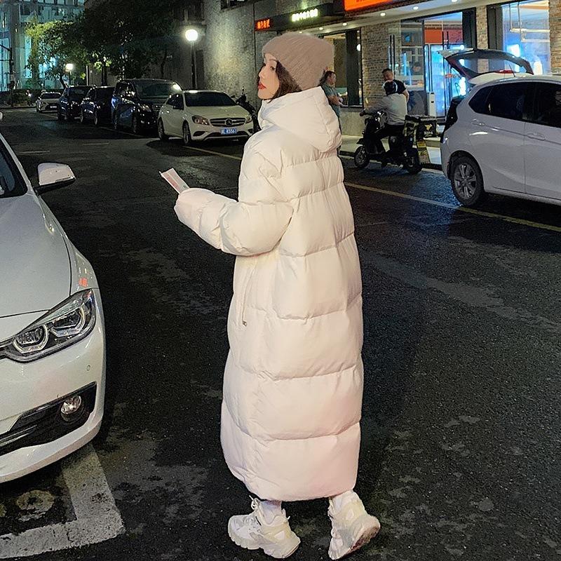 0 Season Chinese Drama Down Cotton Clothes Long Over the Knee Loose Cotton Clothes Women's Coat Tide