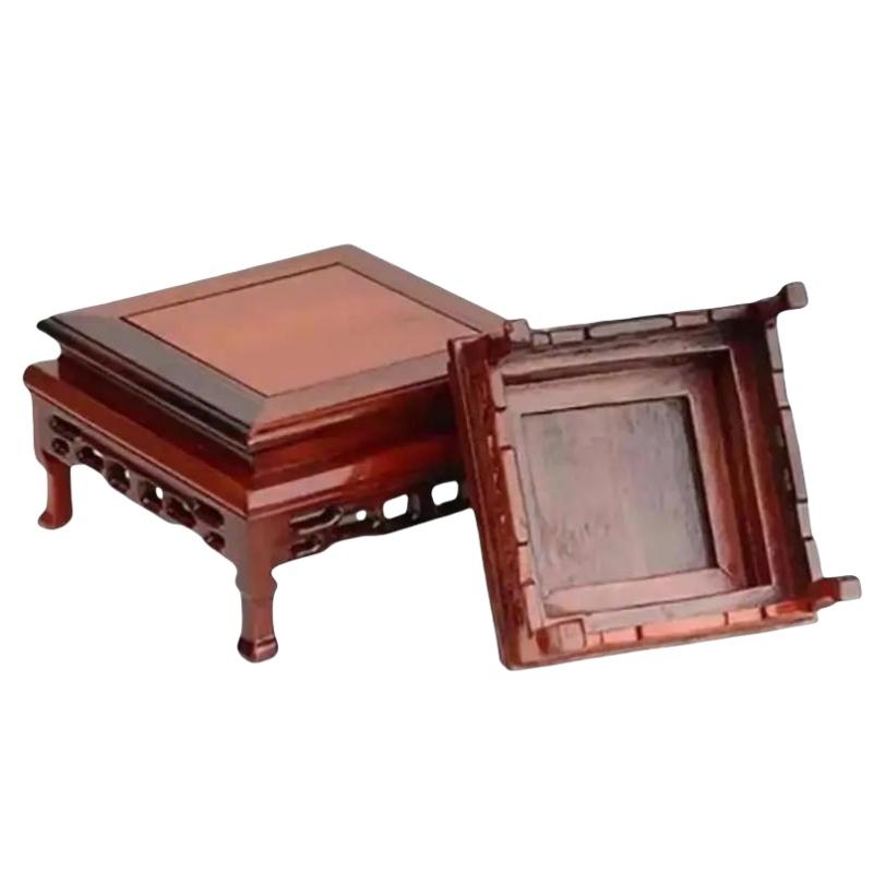 High Quality Coffee Tea Sets Wooden Pedestal Display Stand Tea Pot Base Tea Tray Cup Wooden Mat Dining Room Sets Drinks Shelf