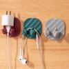 1/2SETS Gancho de plugue sem perfuração Gancho de plugue de polegar sem perfuração criativo Gancho de armazenamento de cabo de dados autoadesivo Gancho de gadget de cozinha