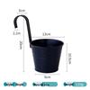 Hanging Tin Flower Pot with Detachable Hook for Courtyard or Fence