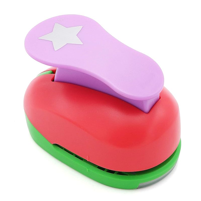 Jeemiter 3 Inch Circle Hole Punch Craft Lever Punch Handmade Paper Punch Candy Color by Random, 3 Inch Circle Cutter