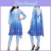Encantador Vestido de Princesa Elsa Para Adultos De Frozen 2 Fantasia Cosplay Para Festas de Halloween