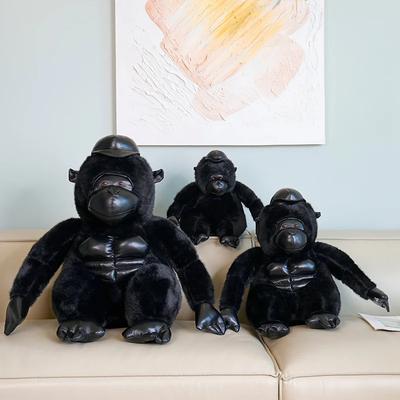 Fluffy Orangutan Gorilla Chimpanzee Plush Toy Stuffed Zoo Animal Plushie Peluche Black Monkey Doll Kids Companion Gift