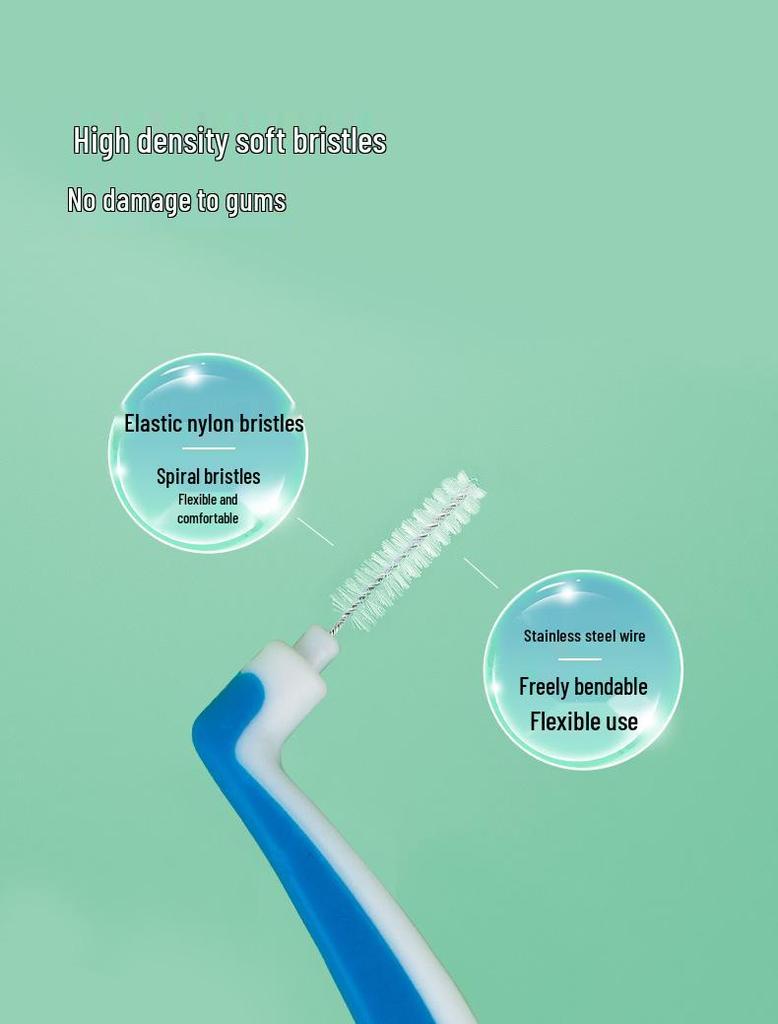 Yijie L-shaped Interdental Brush for Braces, 30pcs/box