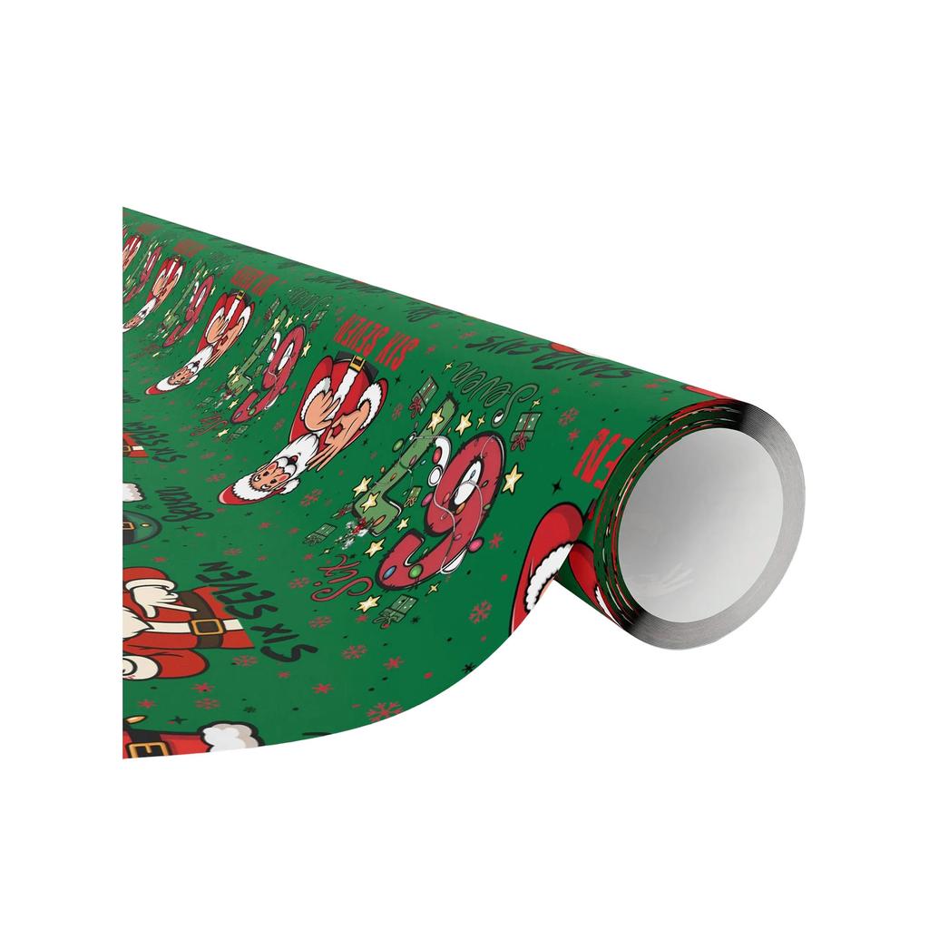 Christmas Village Themed Wrapping Paper, Full Of Festive Charm.
