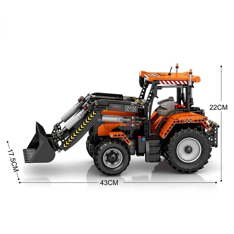 

1496 шт., строительные блоки с дистанционным управлением, трактор, радиоуправляемая модель фермерского автомобиля, технологические кирпичи, детские игрушки «сделай сам», подарки на день рождения No Box