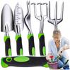 5-Piece Garden Tool Set: Shovel, Rake, Claws, Weeds, Garden