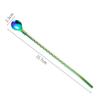 10PCS Dual-use Stainless Steel Straw Spoon Long Twisted Portable Mixing Spoon Reusable Coffee Stirring Spoon Cocktail