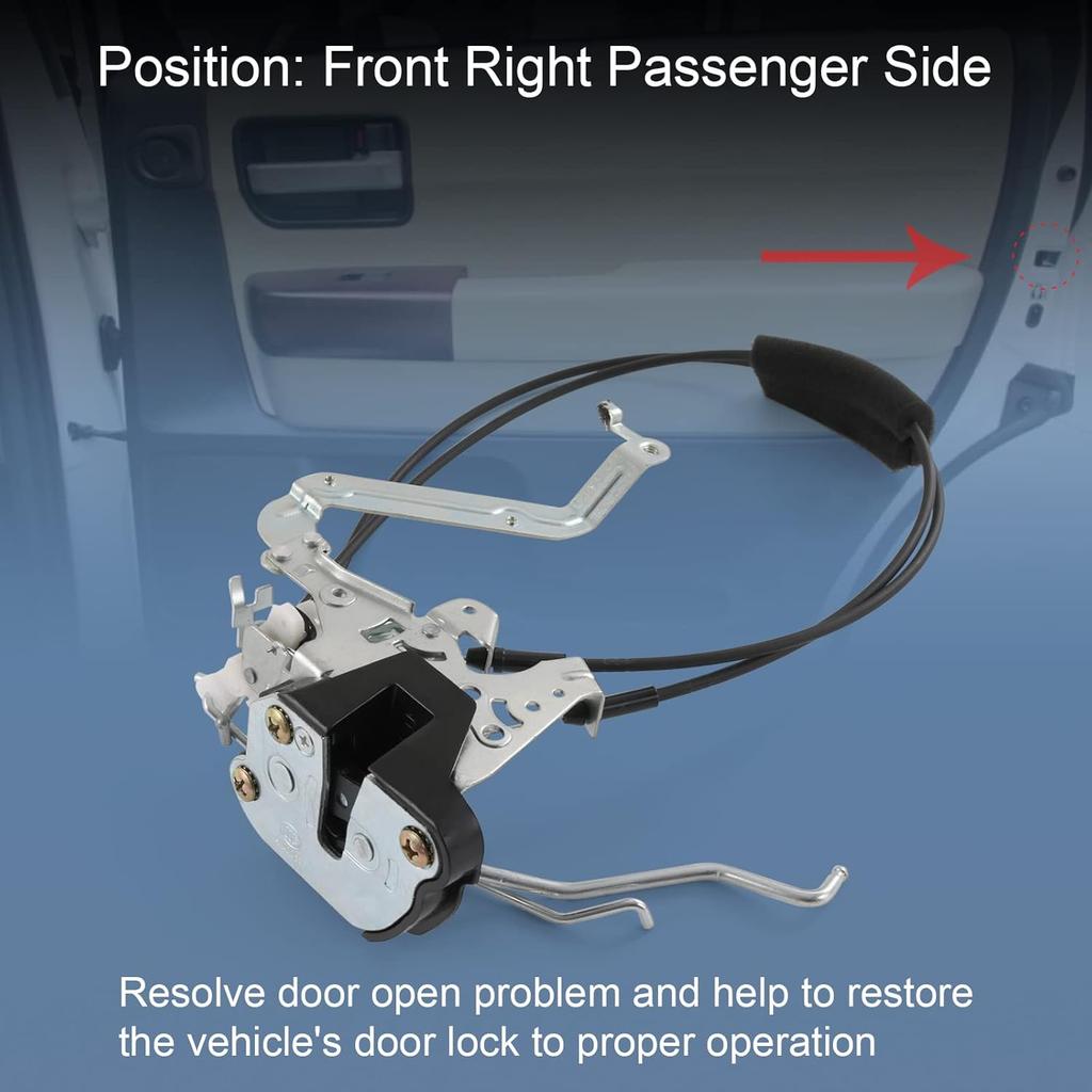 Front Right Passenger Door Lock Latch Actuator Compatible With 2001-2007 Toyota Sequoia 2005-2006 Toyota Tundra Double Cab Replace# 69303-0C011,