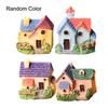 Mini House Micro Landscape Miniature Resin Village House Figurine Tiny Bonsai Terrarium Crafts for Dollhouse Fairy Garden Flowerpots Fish Tank Decor