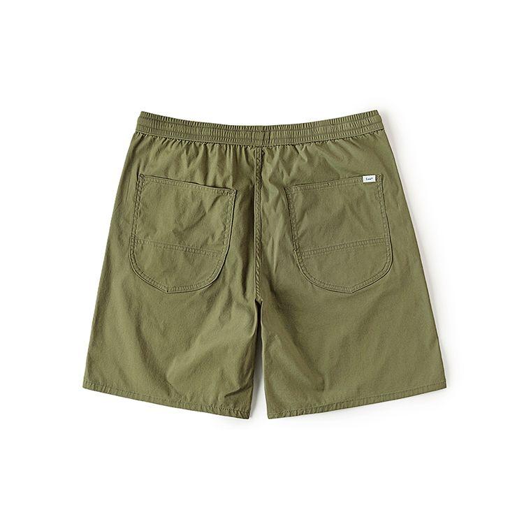 Lee SS24 Elastic Waist Casual Shorts Men shorts Olive-Green LMB241908100328A05170