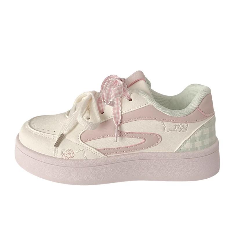Mädchen Sportschuhe 2025 Frühling und Herbst neue Kinderschuhe ältere Kinder Board Schuhe Junior High School Schüler weiße Schuhe Koreanische Version