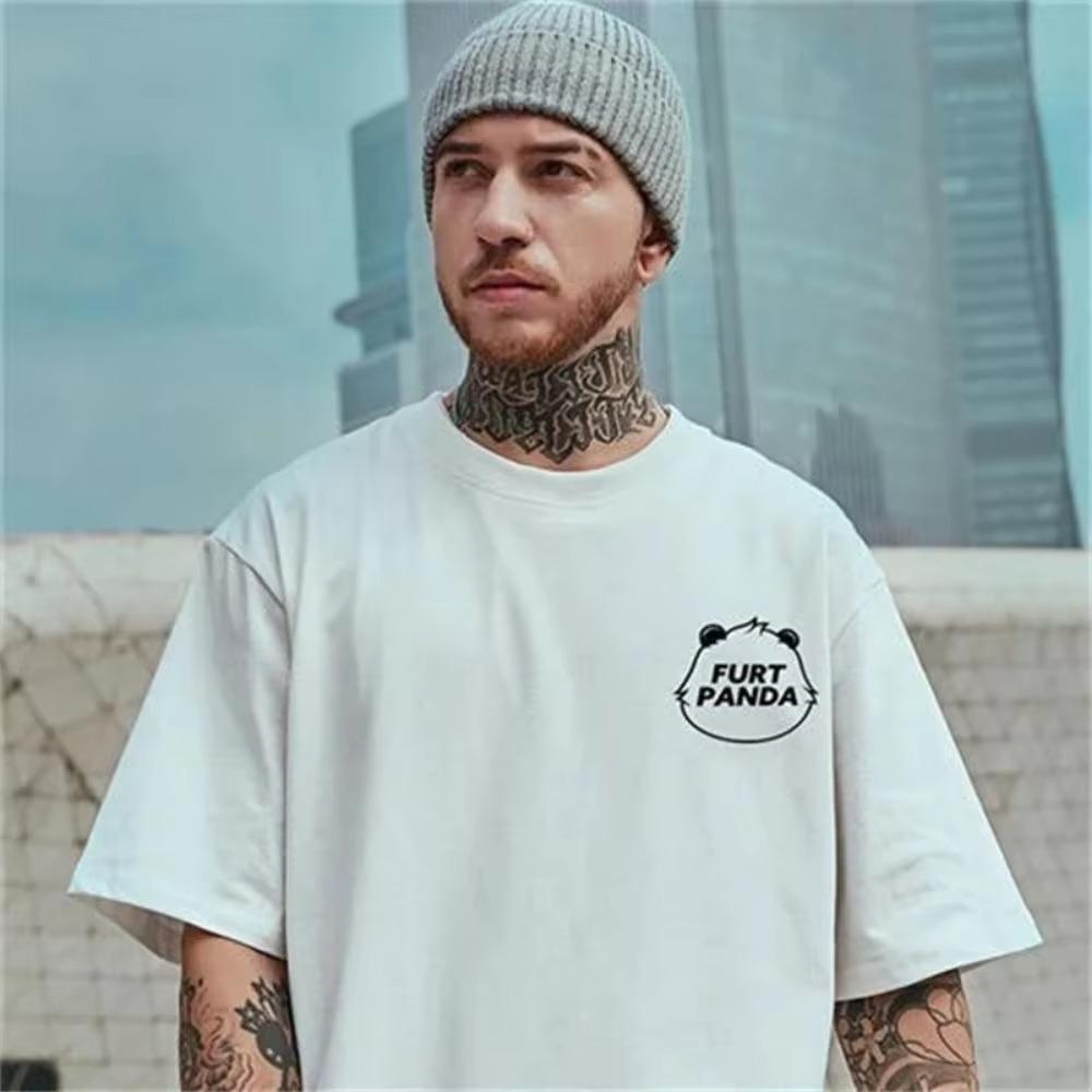 2024 Men's Short Sleeved Hip Hop T-shirt Casual Street Clothing Angry Blink Print Summer Harajuku Fashion Y2K Street Clothing